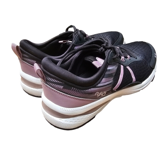 Ryka Balance 2 Memory Foam Mesh Walking Sneakers, Black and Purple Pink, Size 11 - Picture 4 of 10
